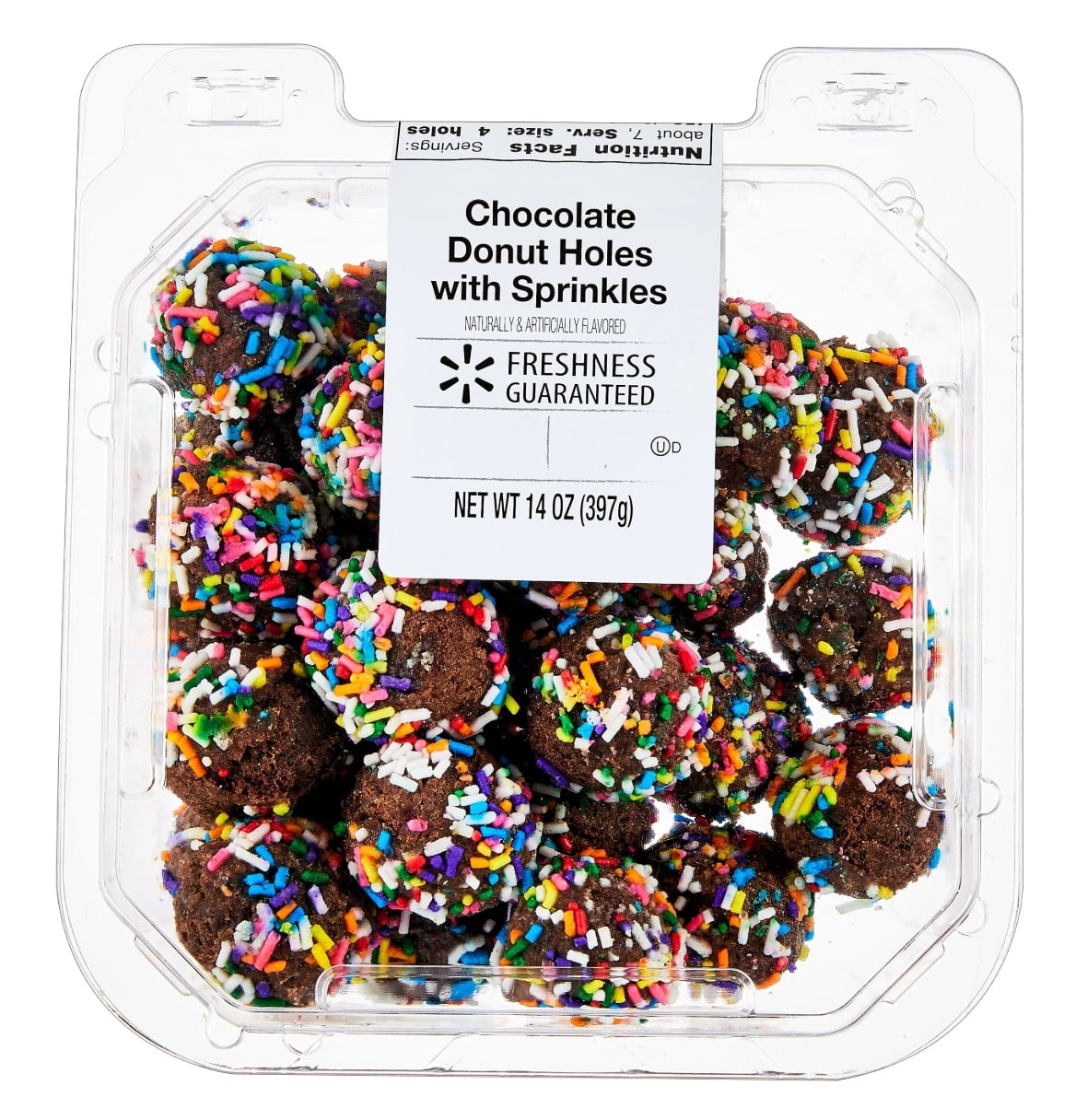 Chocolate Donut Holes with Sprinkles 14 Oz 28 Count Freshness Guaranteed