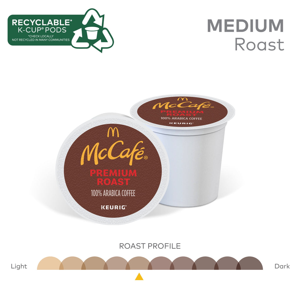 McCafé Premium Roast Naturally Caffeinated Medium Roast Coffee Keurig K-Cup Pods 24 Count Box