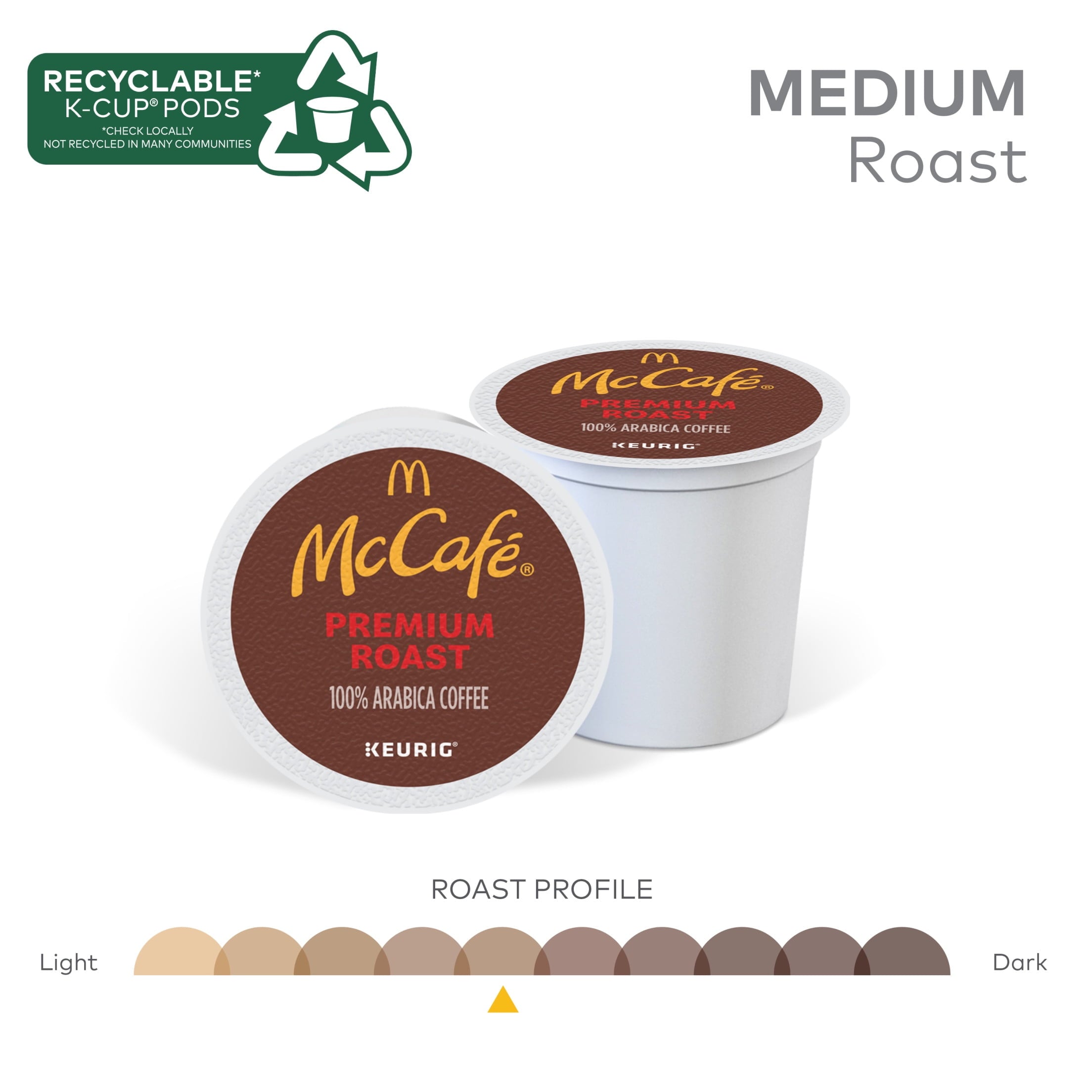 McCafé Premium Roast Naturally Caffeinated Medium Roast Coffee Keurig K-Cup Pods 24 Count Box