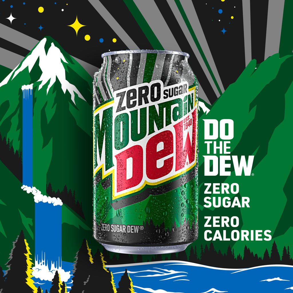 Mountain Dew Zero Sugar Citrus Soda Pop Cans 12 Fl Oz 12 Pack