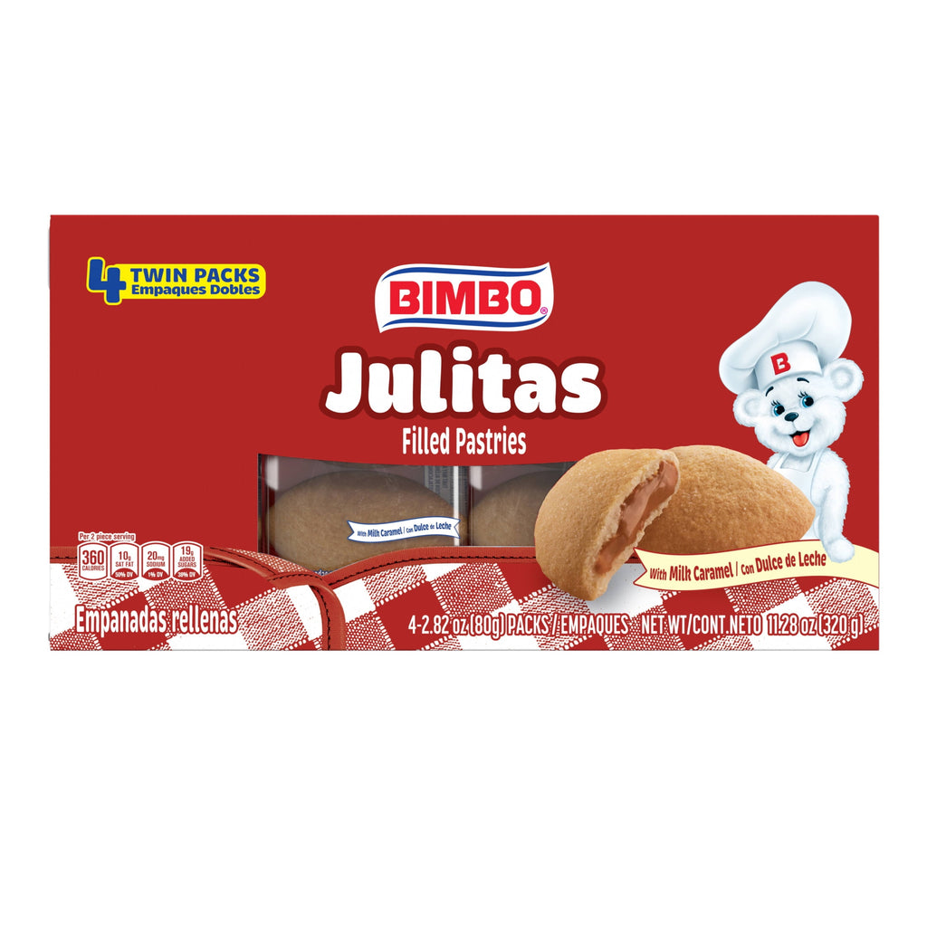 Julitas Milk Caramel Filled Pastries 11.28 Oz 8 Count Bimbo