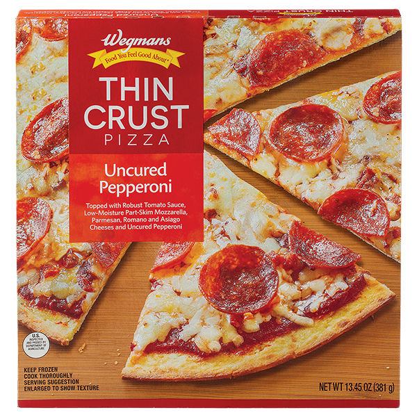 Wegmans Frozen Thin Crust Uncured Pepperoni Pizza 13.45 oz