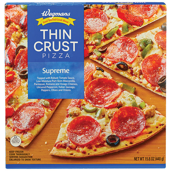 Wegmans Frozen Thin Crust Supreme Pizza 14.7 oz