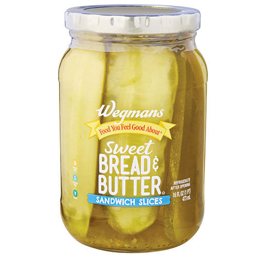 Wegmans Sweet Bread & Butter Sandwich Slice Pickles 16 Oz