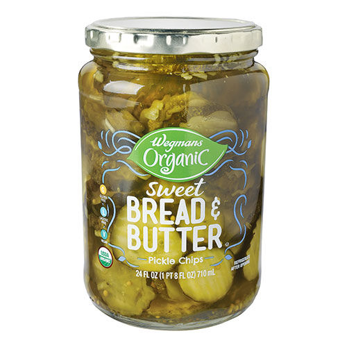 Wegmans Organic Sweet Bread & Butter Pickle Chips 16 Oz