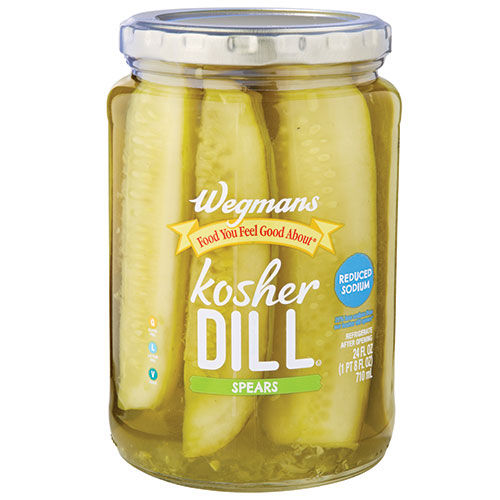 Wegmans Reduced Sodium Kosher Dill Spears 32 Fl Oz
