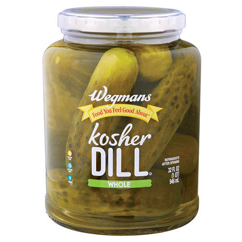 Wegmans Kosher Dill Whole Pickles 32 Fl Oz