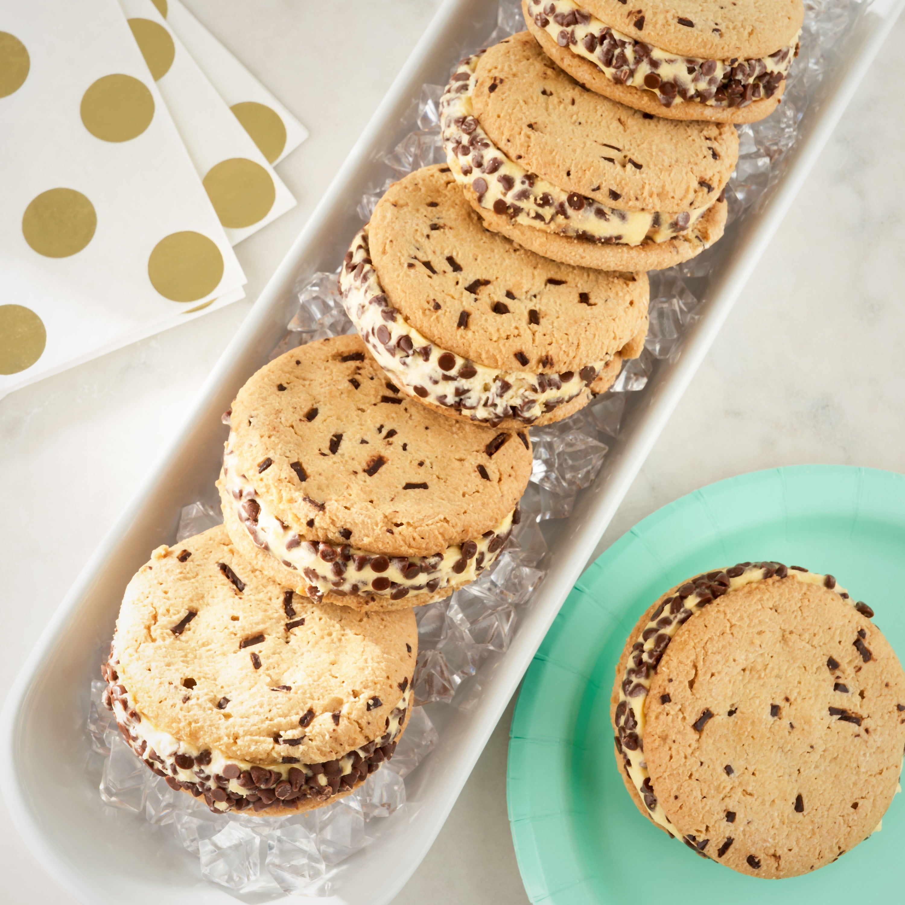 Great Value Hip Chip Ice Cream Sandwiches 6 Count 24 Fl Oz