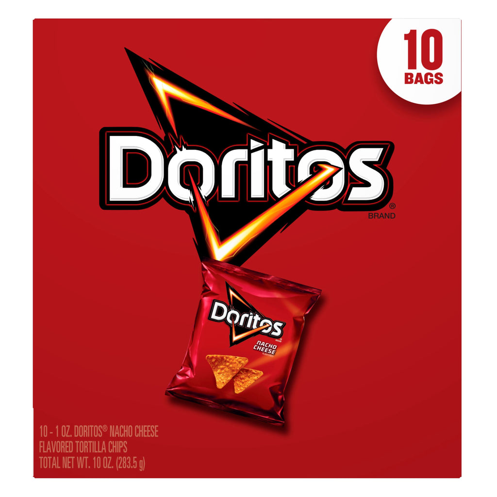 Nacho Cheese Flavored Tortilla Chips 10.8 Oz Doritos