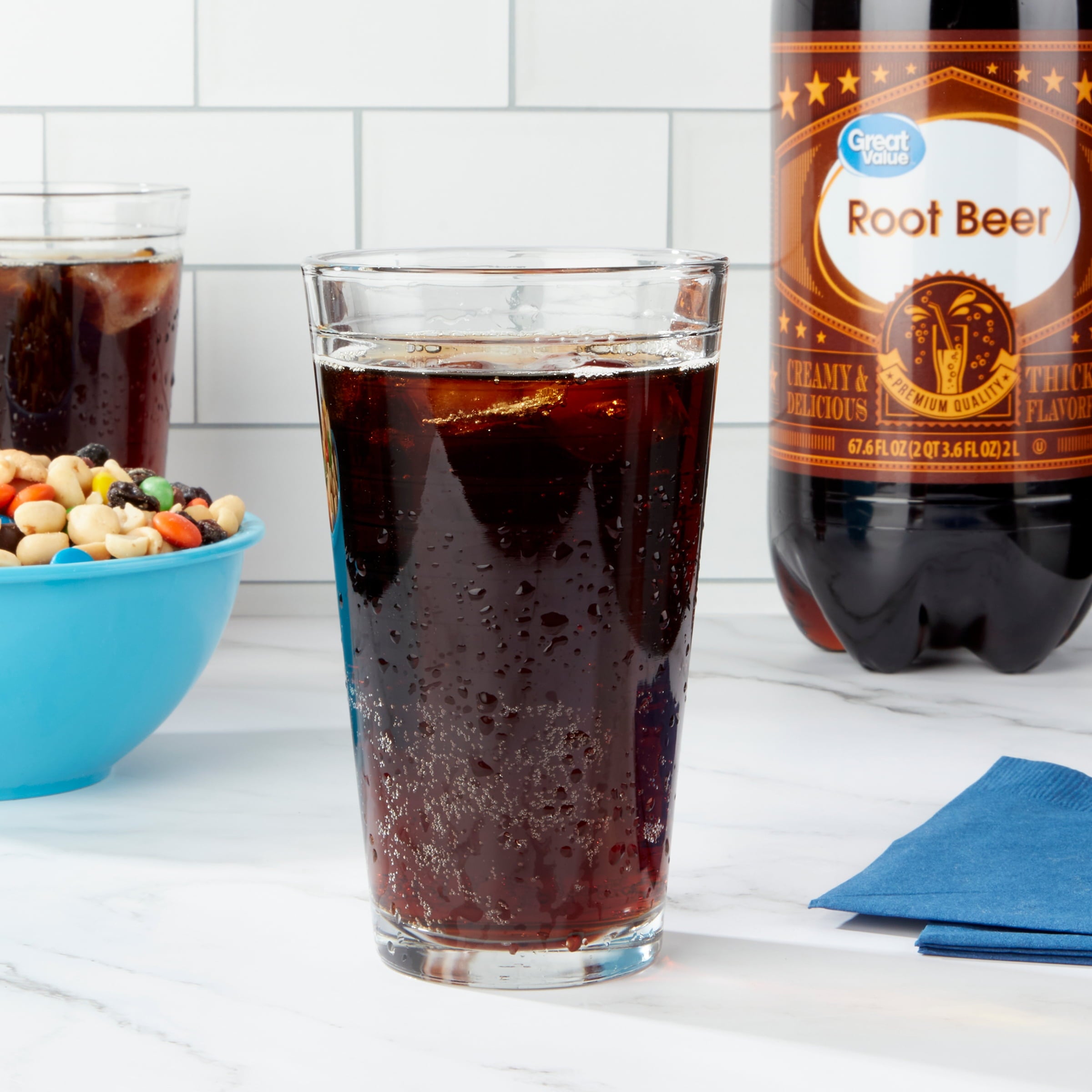 Great Value Root Beer Soda Pop Bottle 2 L