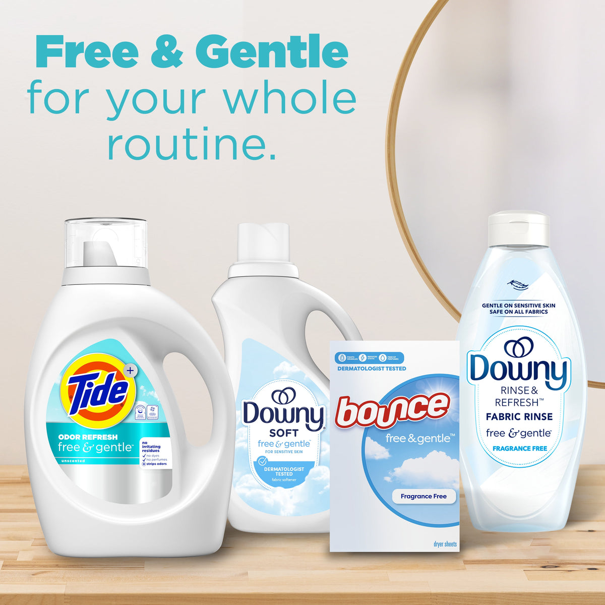 Tide Free & Gentle Liquid Laundry Detergent Hypoallergenic Perfume Free 73 fl oz 52 Loads