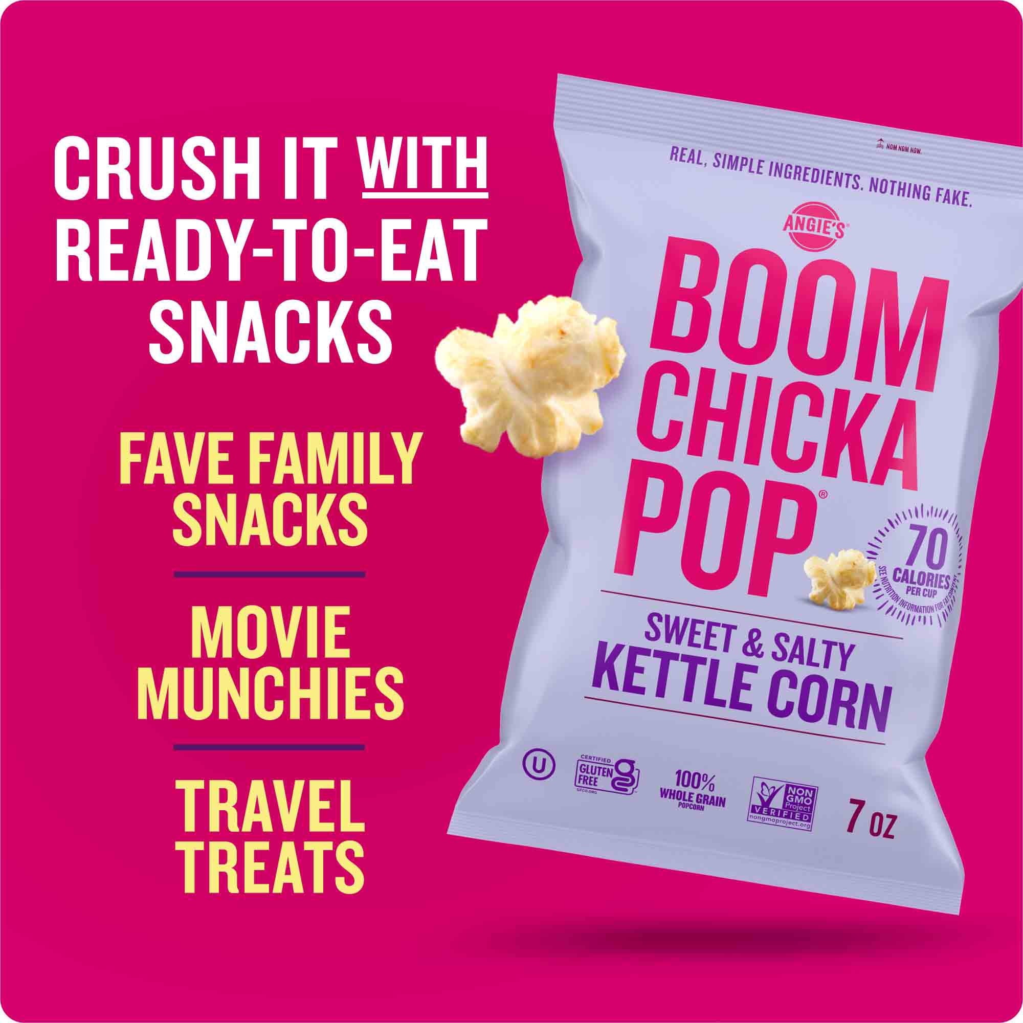 Sweet & Salty Kettle Corn Popcorn 7 Oz 1 Count Angie's BOOMCHICKAPOP
