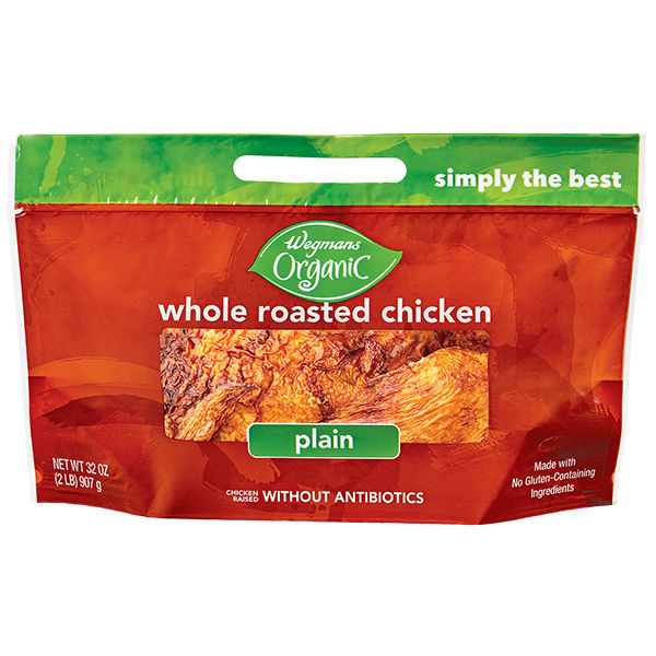 Wegmans Organic Hot Roasted Chicken Plain