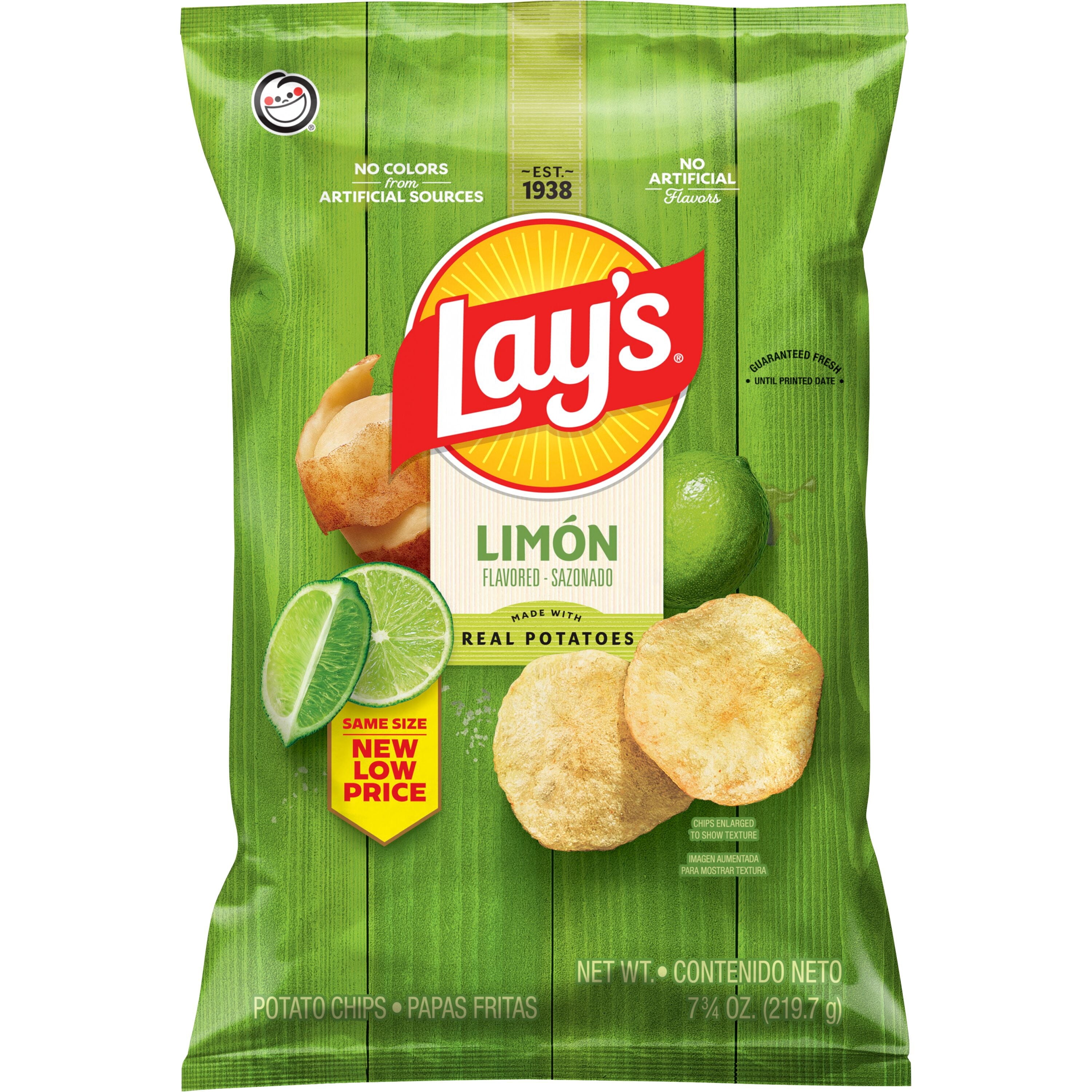 Limón Flavored Potato Chips 7.75 Oz Lay's