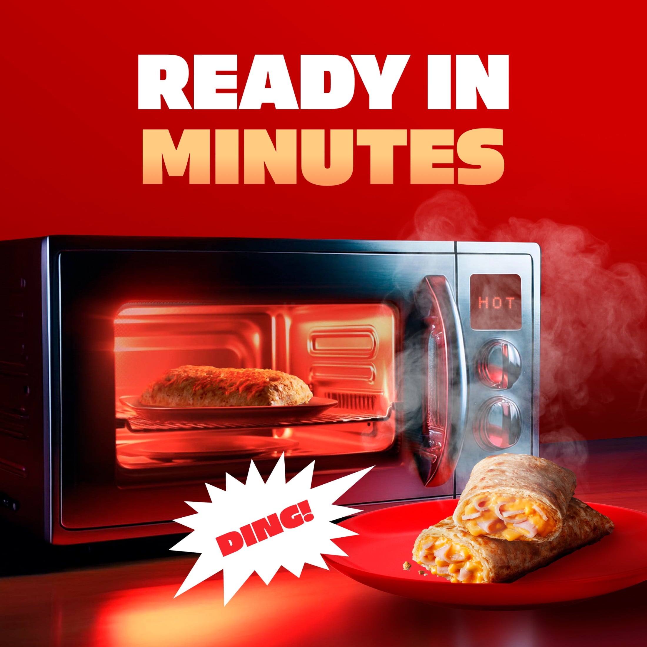 Hot Pockets Hickory Ham and Cheddar Frozen Sandwich Snacks 36 Oz 8 Count