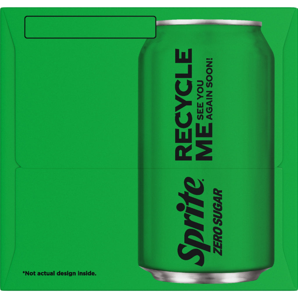 Sprite Zero Sugar Lemon-Lime Caffeine Free Soda Pop Fridge Pack Cans 12 Fl Oz 12 Pack