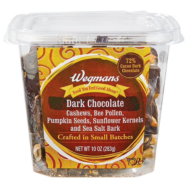 Wegmans Dark Chocolate Cashews Bee Pollen Pumpkin Seeds Sunflower Kernels Sea Salt Bark 10 Oz