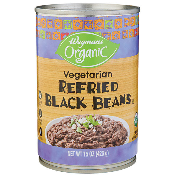 Wegmans Organic Vegetarian Refried Black Beans 15 Oz
