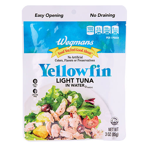 Wegmans Light Yellowfin Tuna In Water 2.6 Oz Pouch