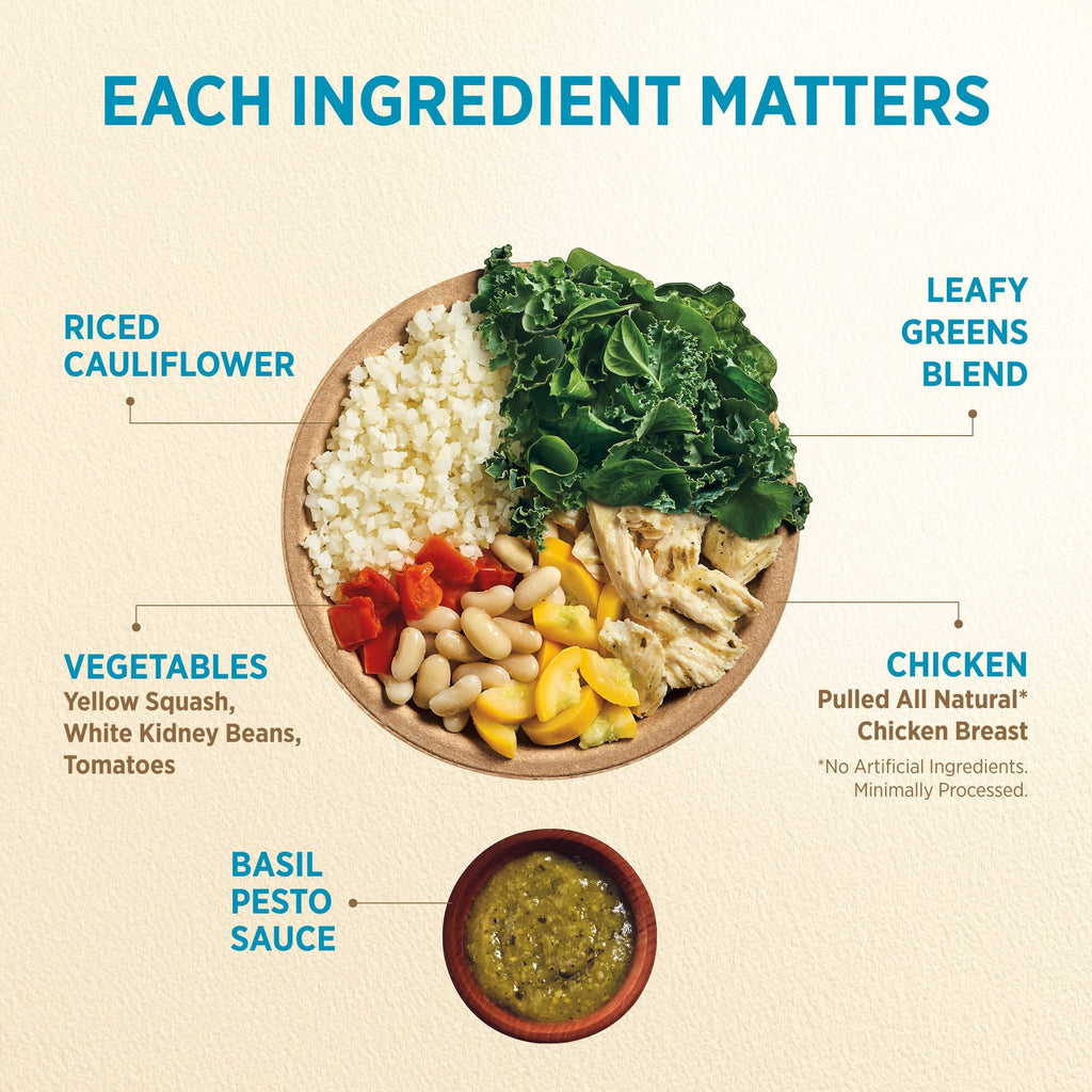 Healthy Choice Protein Bowls Basil Pesto Chicken Frozen Meal 9.25 Oz