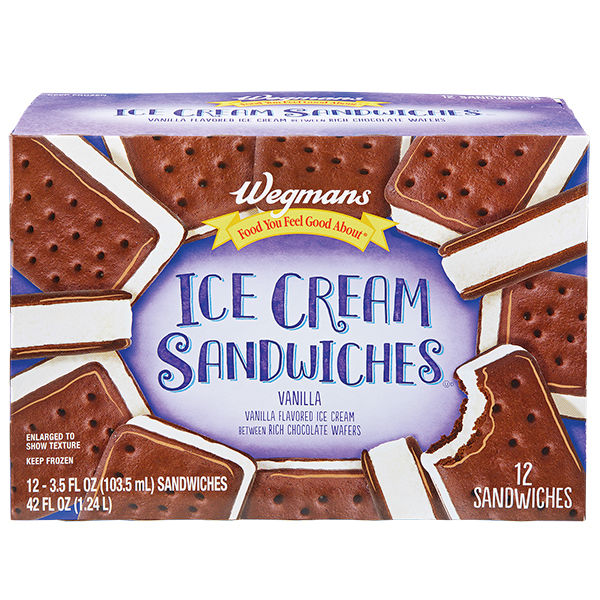 Wegmans Vanilla Ice Cream Sandwiches 12 Count 42 Fl Oz