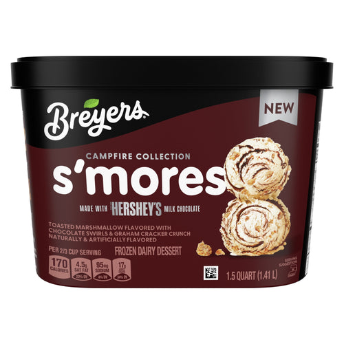 Breyers Campfire Collection S'Mores Ice Cream With Hershey'S Milk Chocolate 1.5 Qt