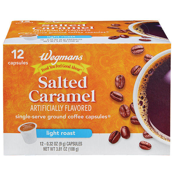 Wegmans Salted Caramel Light Roast Coffee Capsules 12 Count