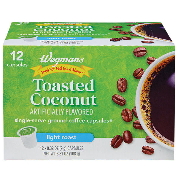 Wegmans Toasted Coconut Light Roast Coffee Capsules 48 Count