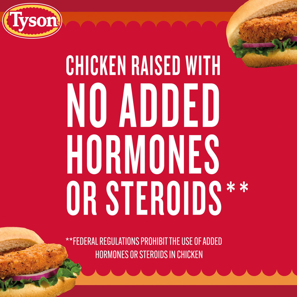 Tyson White Meat Spicy Breaded Chicken Patties 23 Oz Frozen
