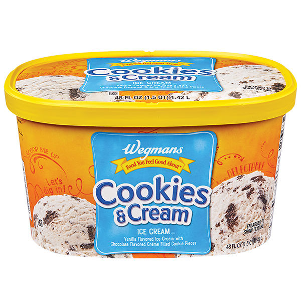 Wegmans Cookies & Cream Ice Cream 48 Fl Oz