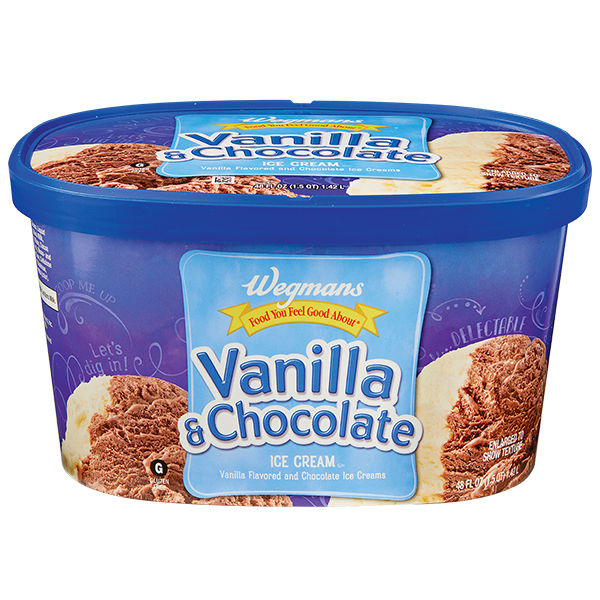 Wegmans Vanilla & Chocolate Ice Cream 48 fl. oz.