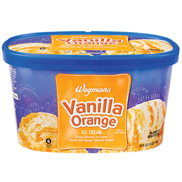 Wegmans Vanilla Orange Ice Cream 48 Fl Oz