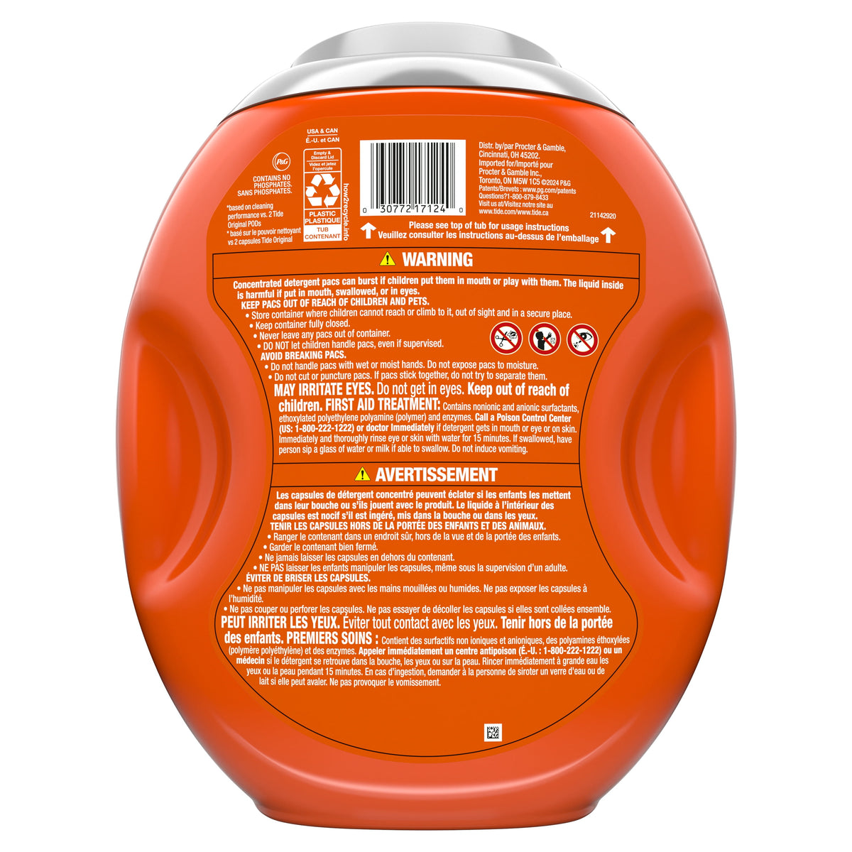 Tide Power PODS Oxi Boost Laundry Detergent Pacs Stain Remover 45 Count