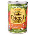 Wegmans Petite Diced Tomatoes with Garlic Olive Oil & Seasoning 14.5 oz