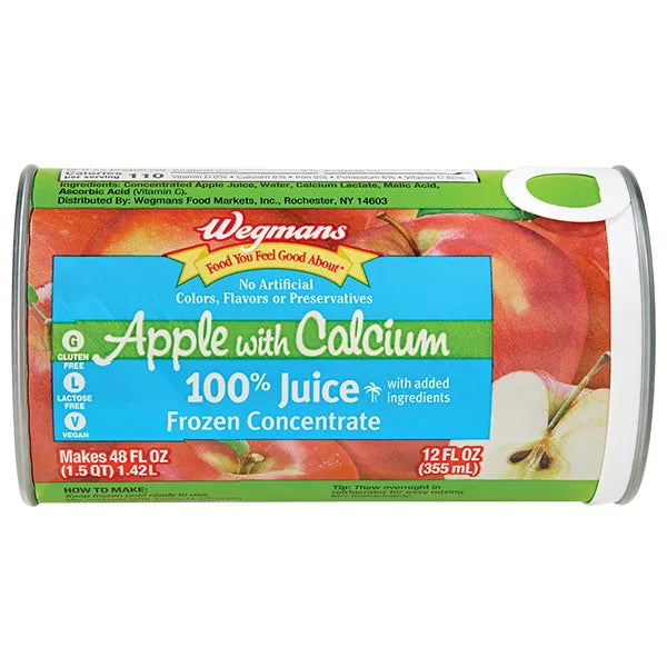 Wegmans Frozen Concentrate Apple with Calcium 100% Juice
48 fl. oz.
