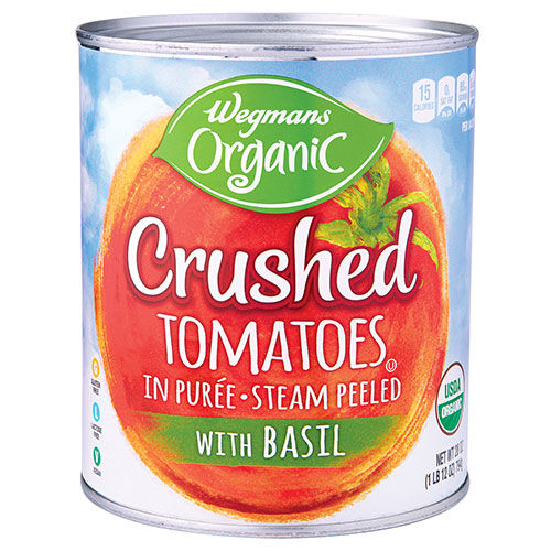 Wegmans Organic Crushed Tomatoes with Basil 28 Oz