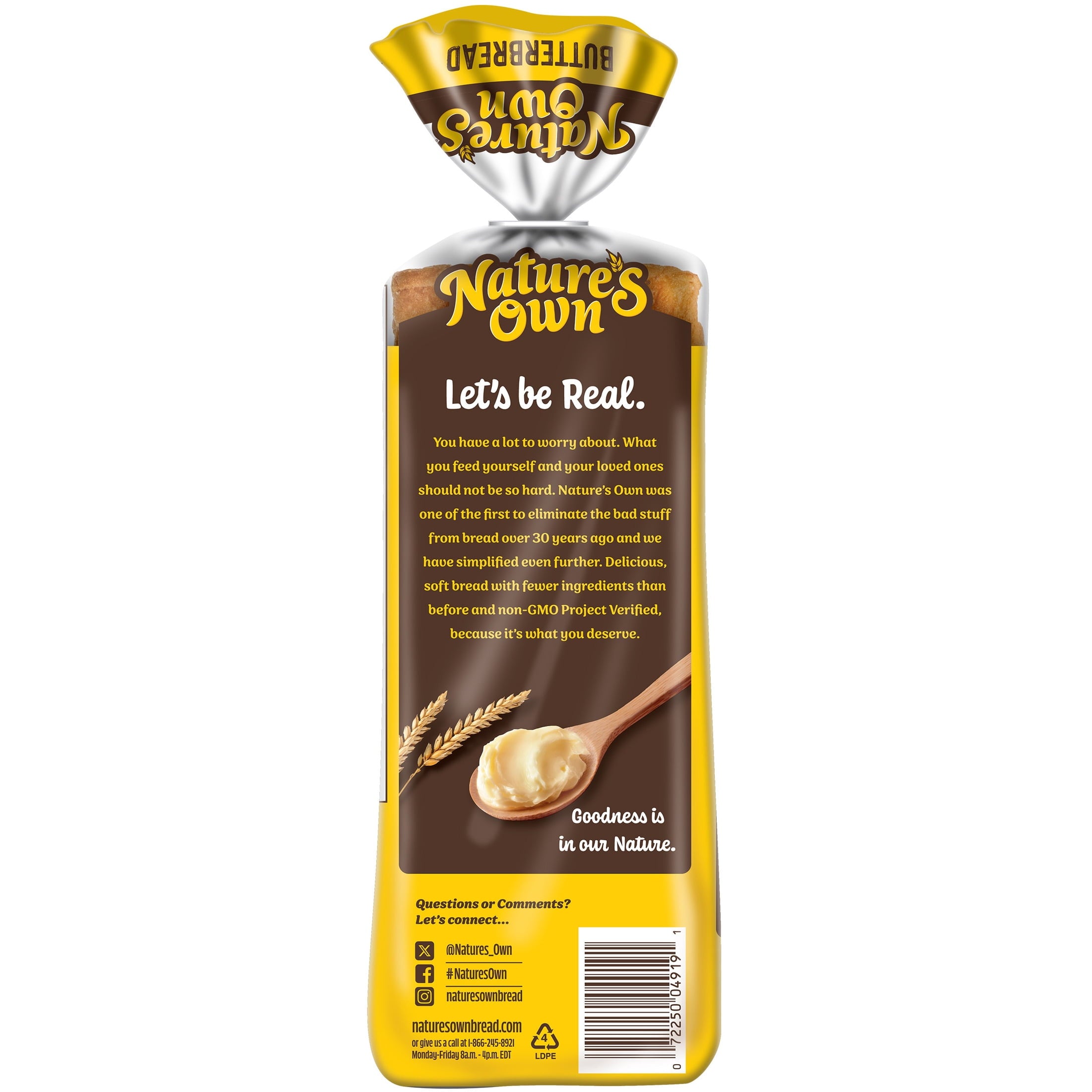 Butterbread Sandwich Bread 20 Oz 22 Count