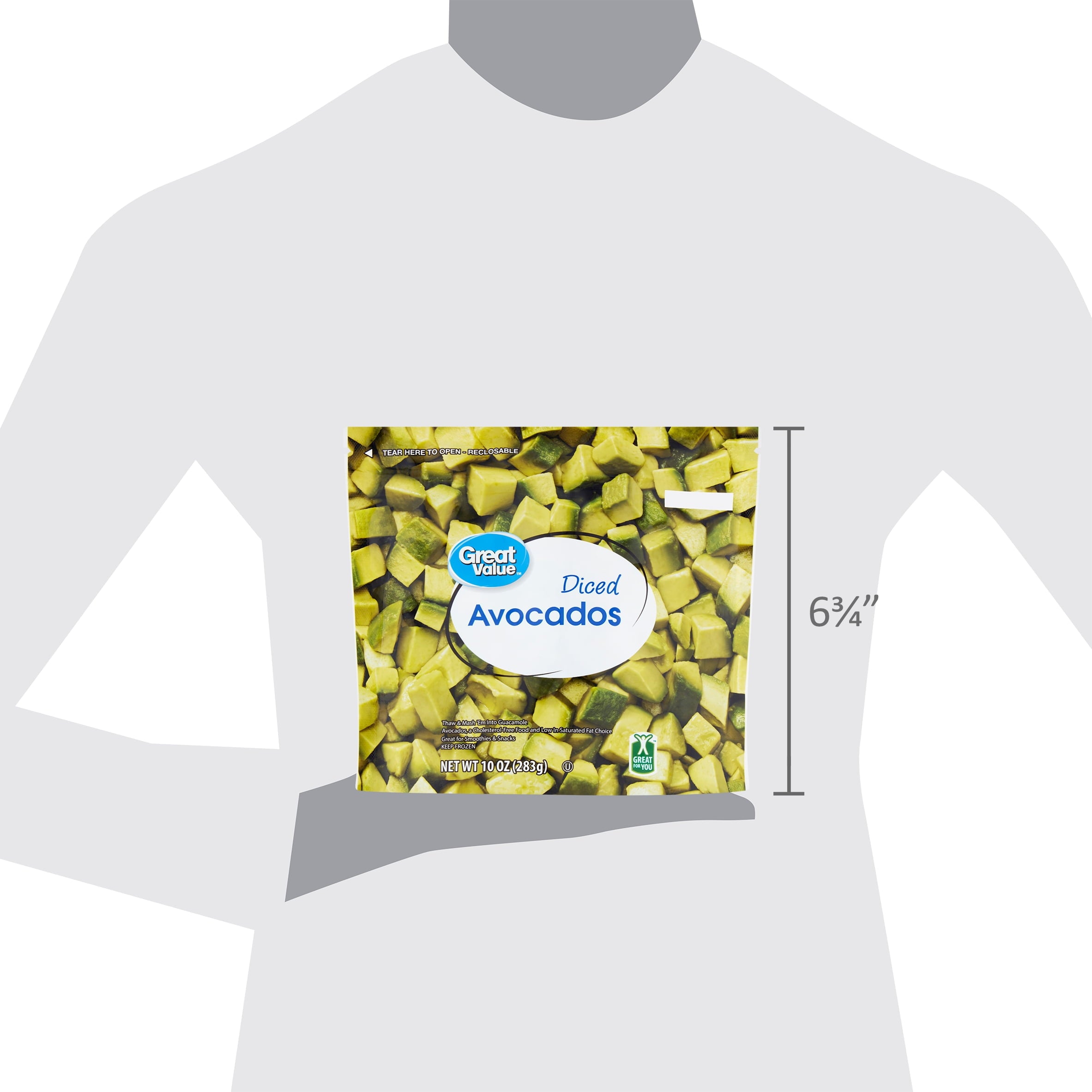 Great Value Diced Avocados Frozen 10 Oz