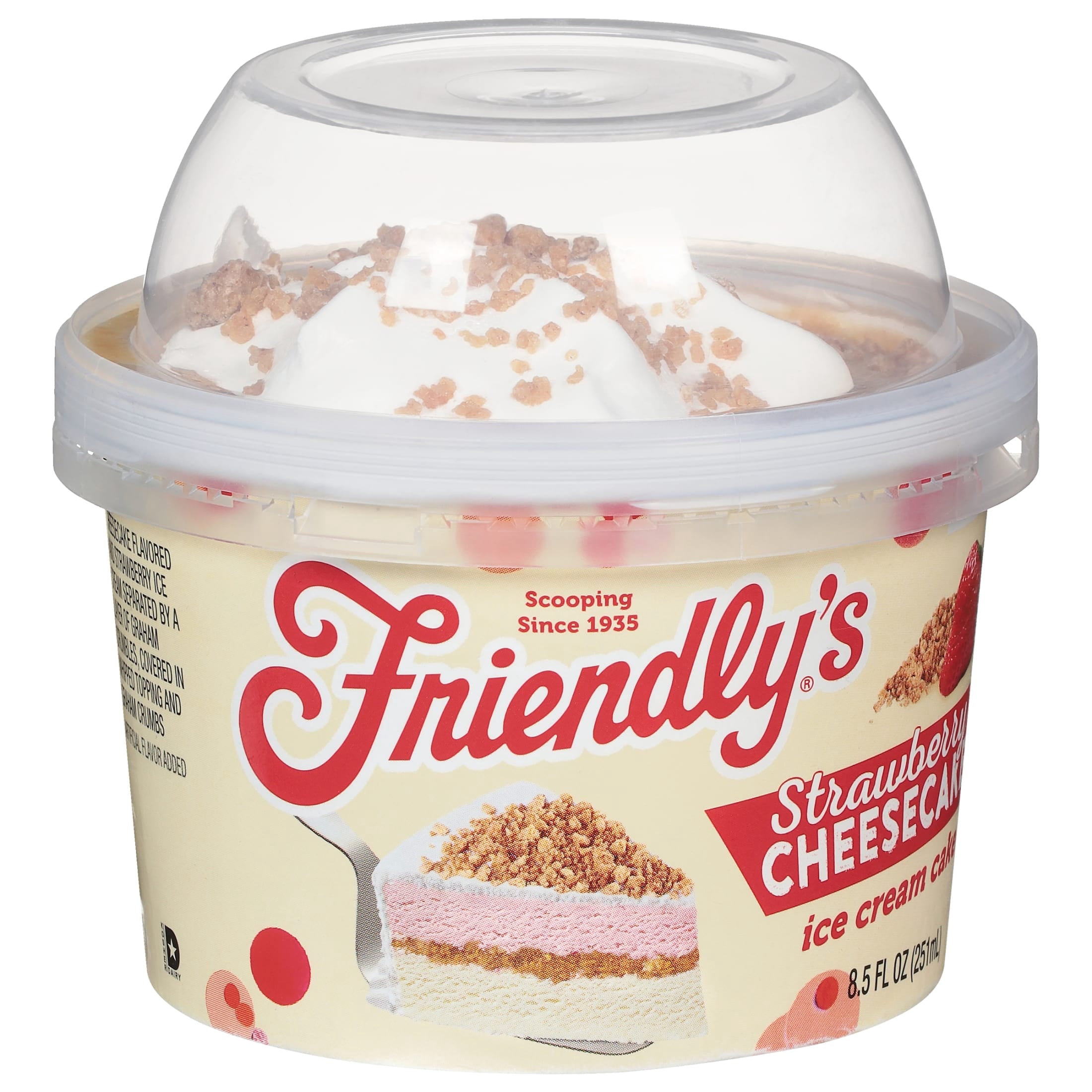 Strawberry Cheesecake Ice Cream Cake Singles 8.5 Fl Oz 1 Count Friendly's