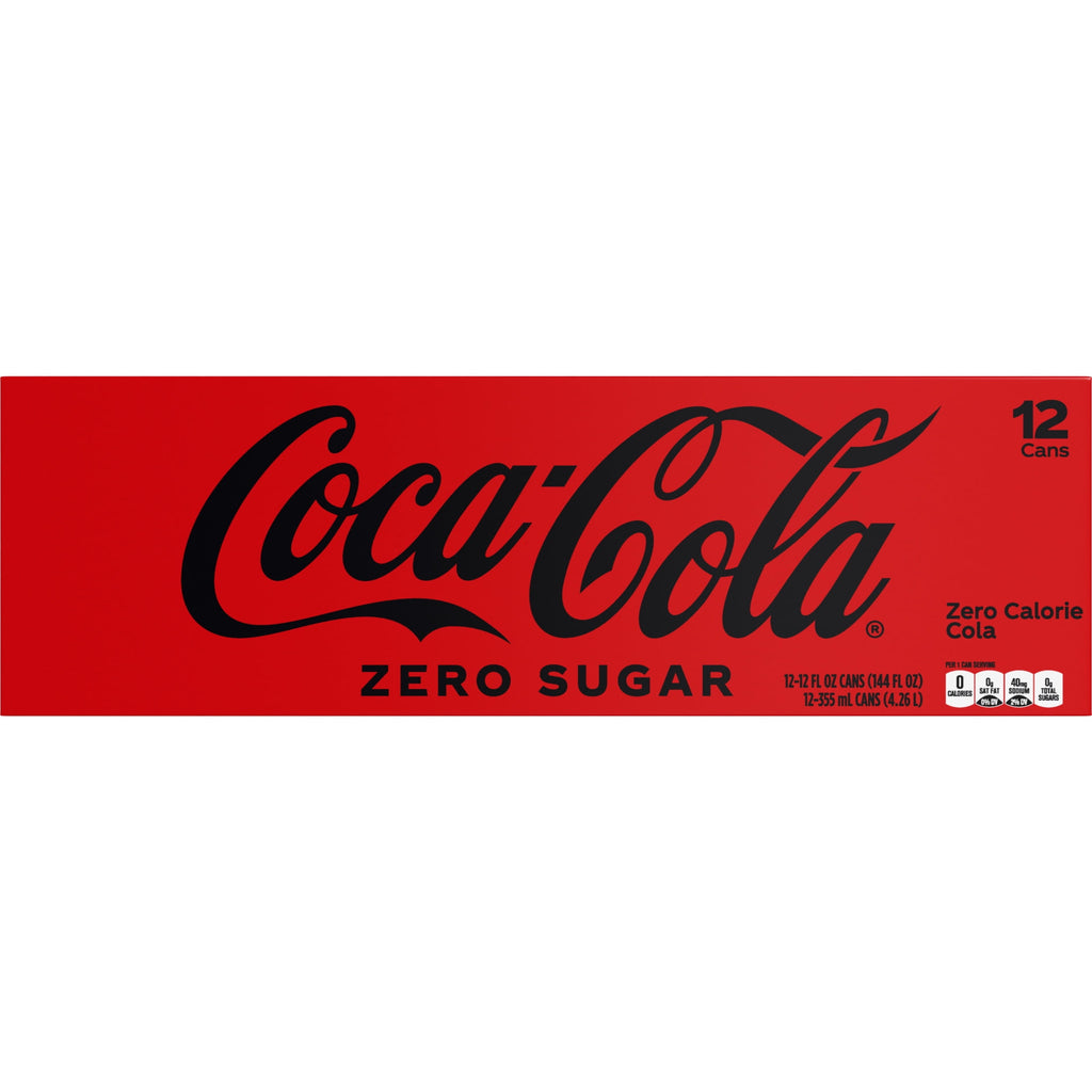 Zero Sugar Soda Pop Fridge Pack Cans 12 Fl Oz Coca-Cola
