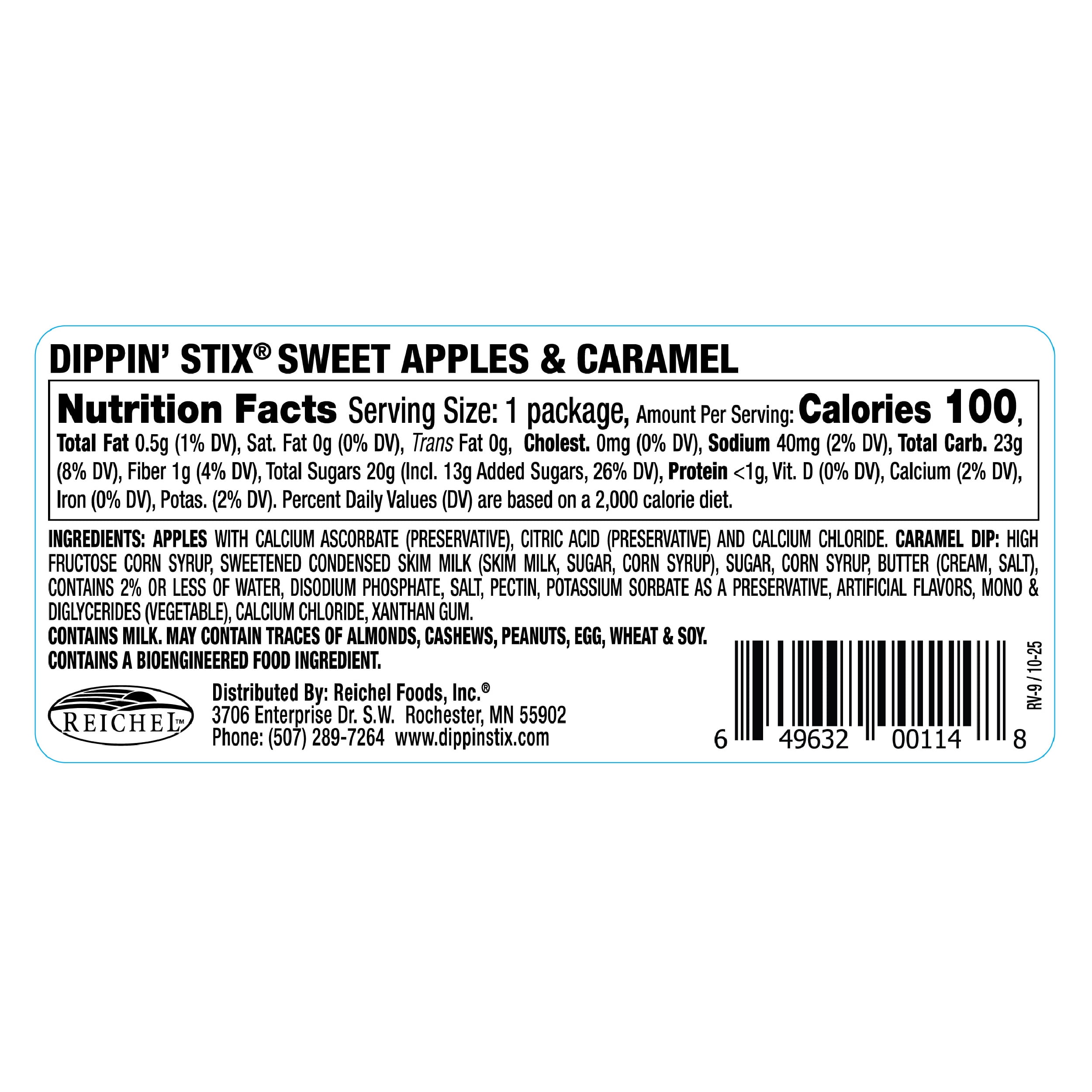 Dippin' Stix Sweet Apple Slices With Caramel Dip 2.75 Oz