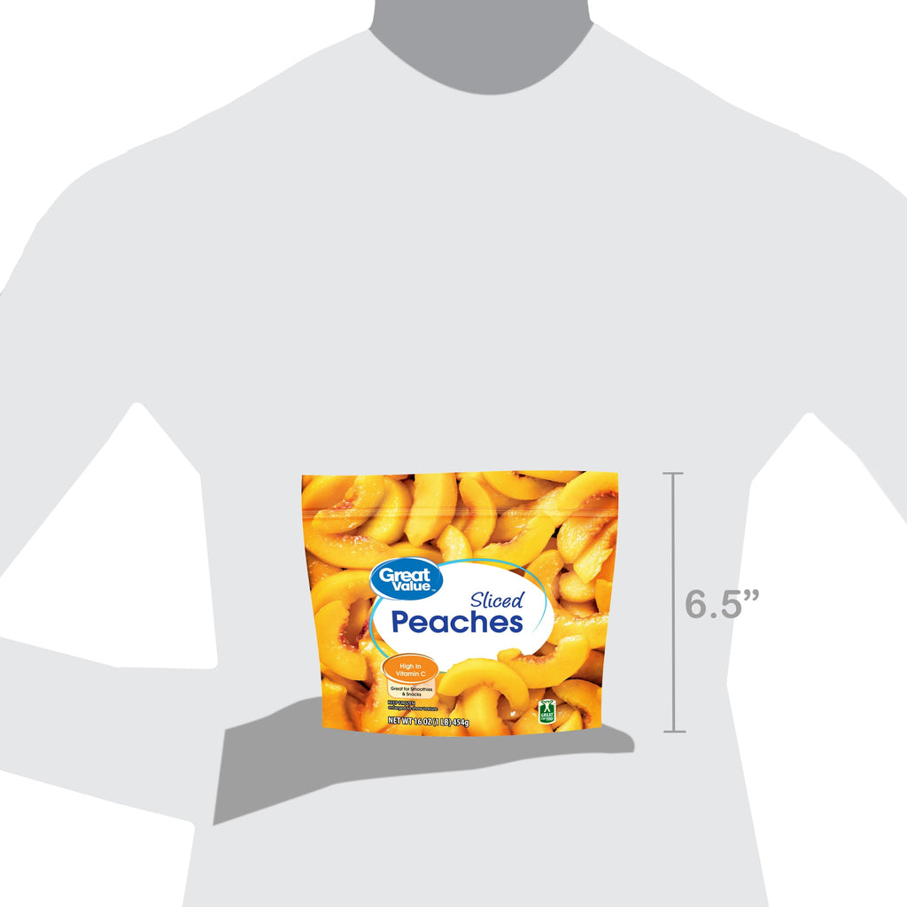 Great Value Frozen Sliced Peaches 16 Oz