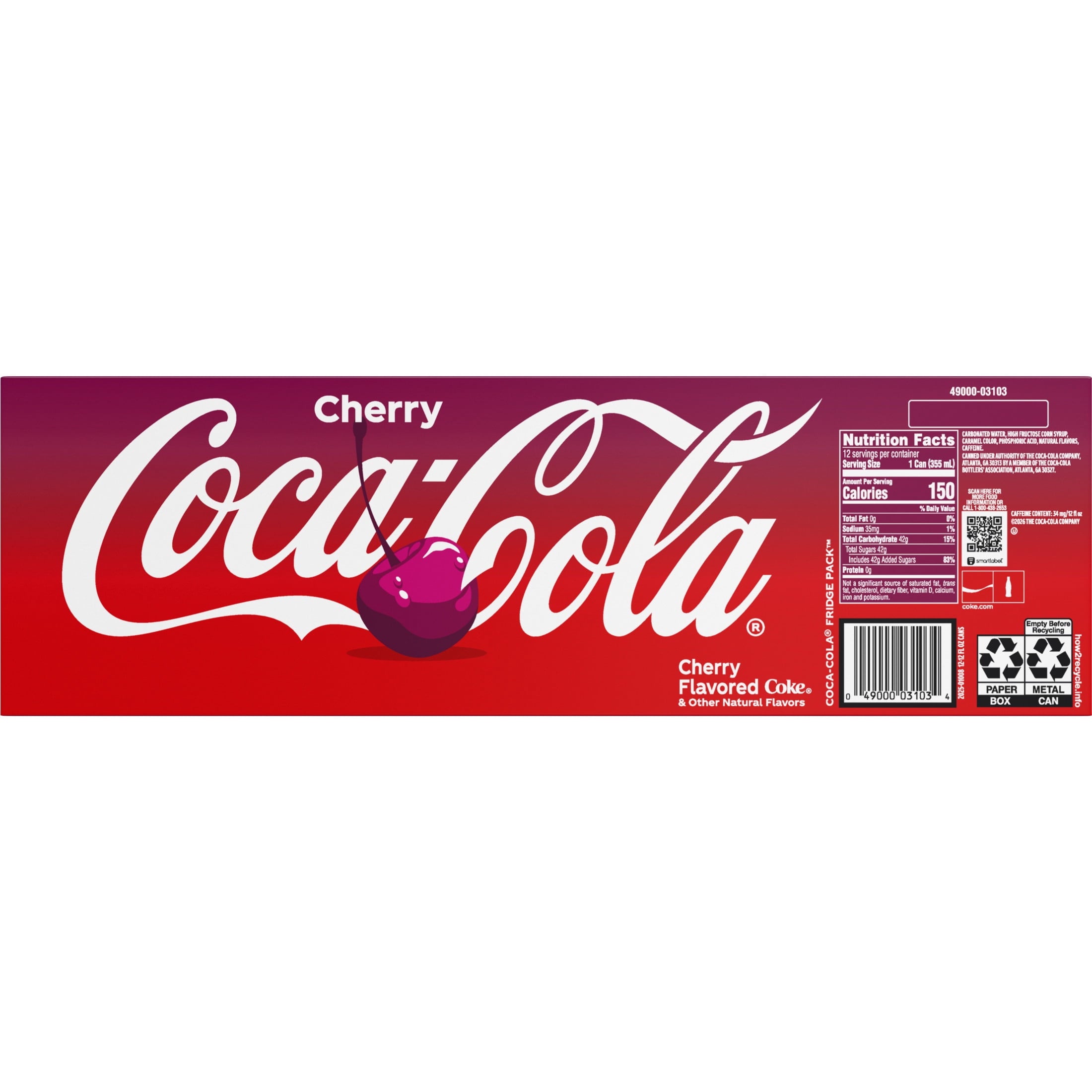 Cherry Soda Pop Cans 12 Fl Oz 12 Pack Coca-Cola