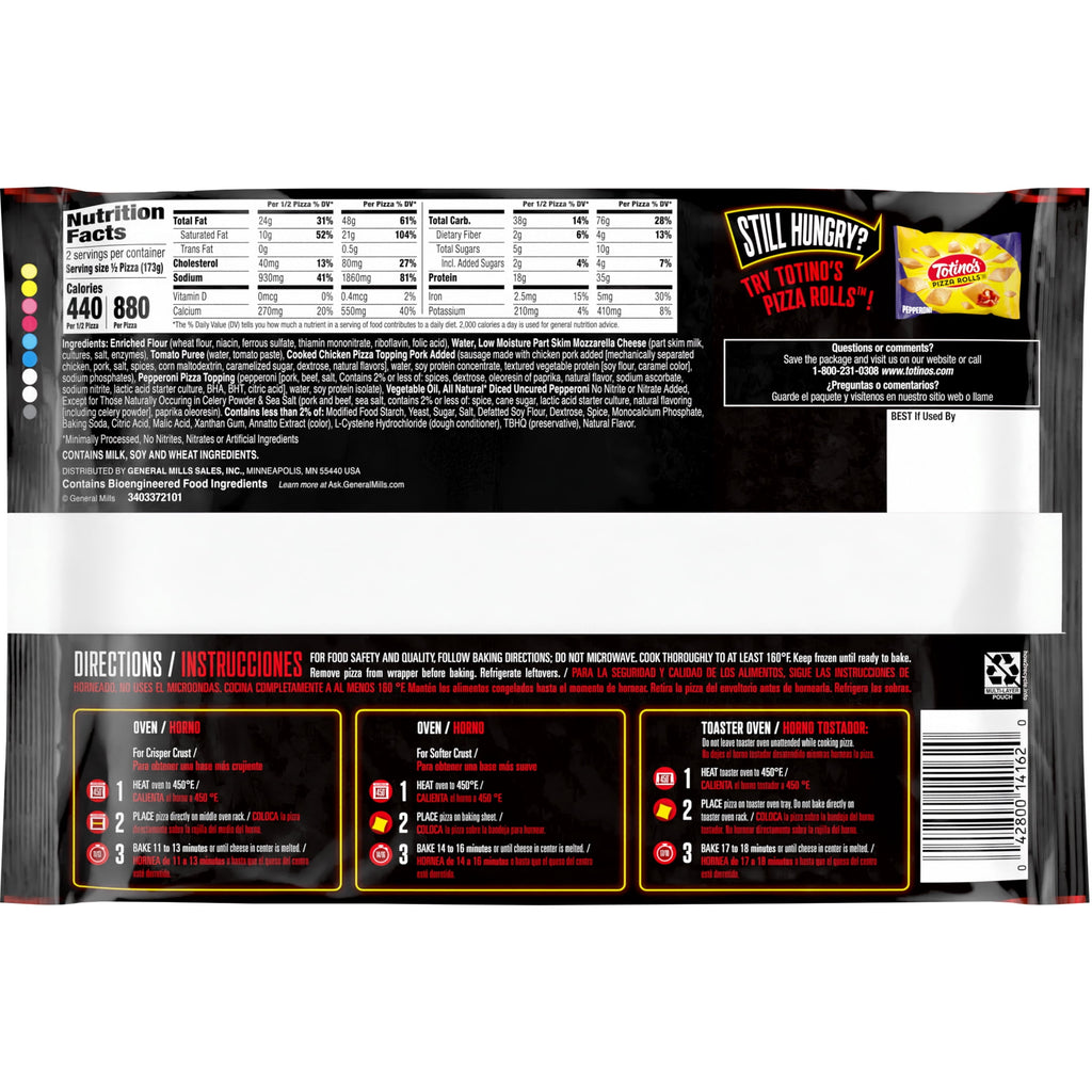 Totino's Ultimate Frozen Pizza Loaded Combination 12.21 Oz