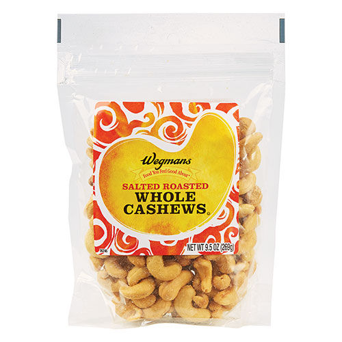 Wegmans Salted Roasted Whole Cashews 9.5 Oz