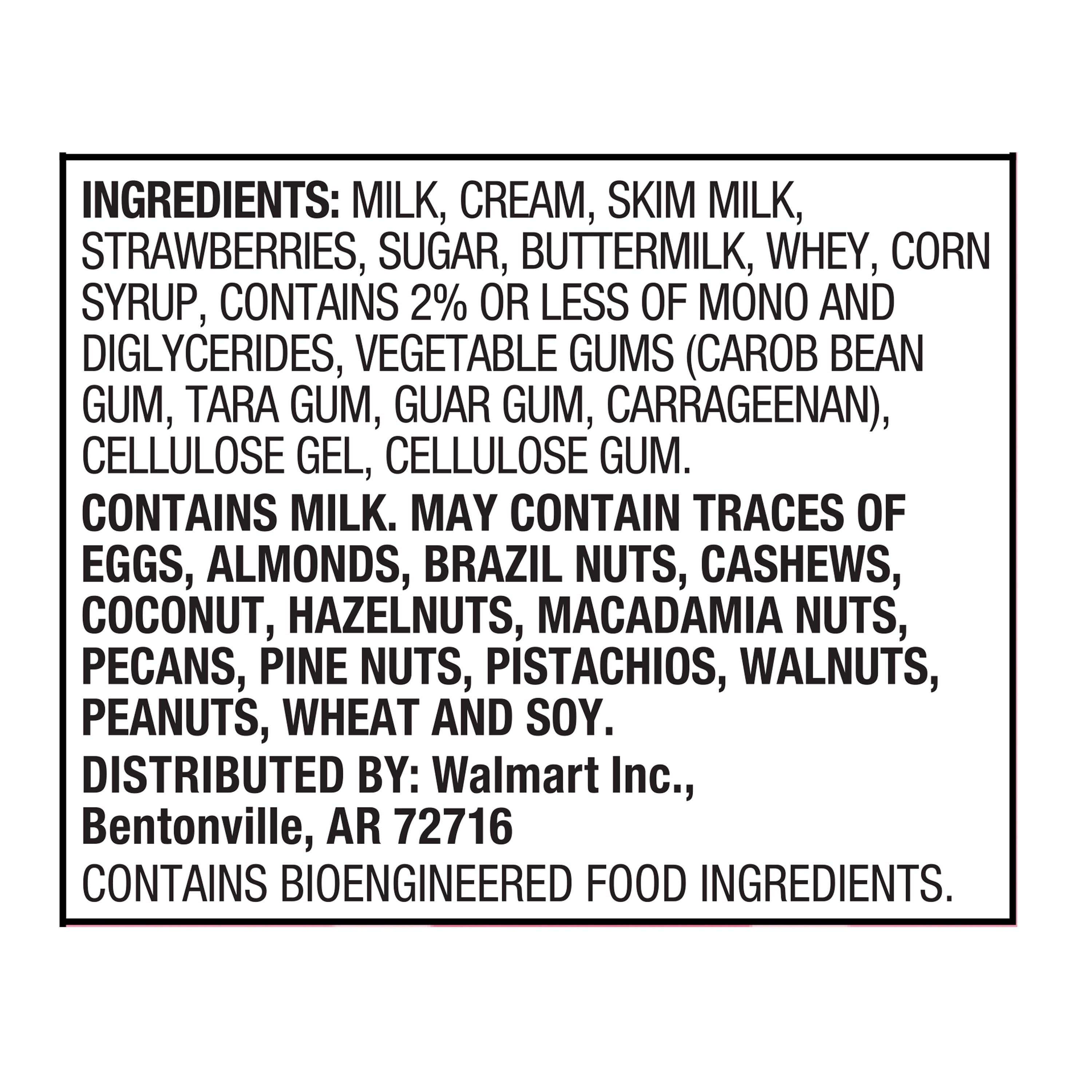 Great Value Strawberry Ice Cream 48 Fl Oz