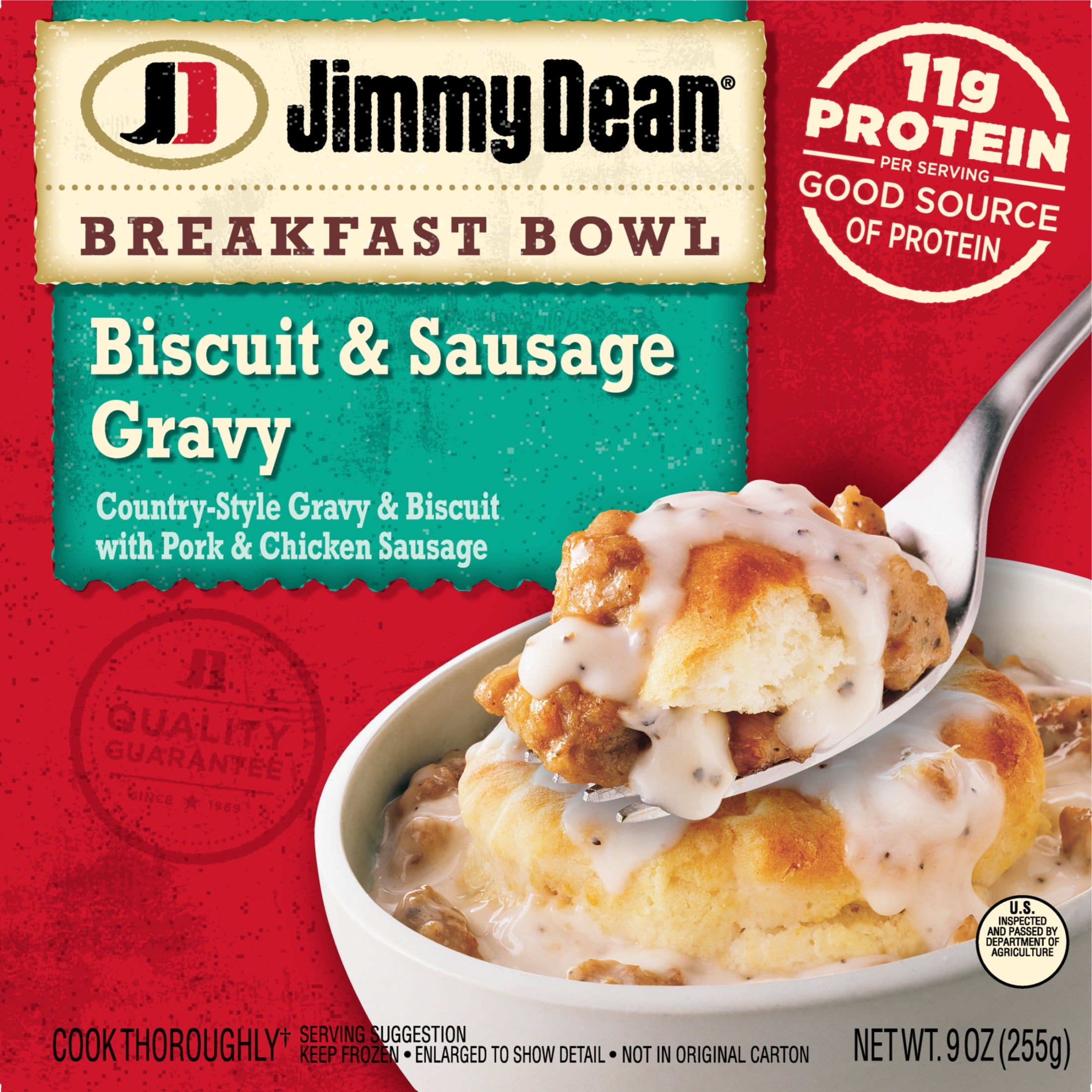 Jimmy Dean Biscuit & Sausage Gravy Breakfast Bowl Frozen 9 Oz