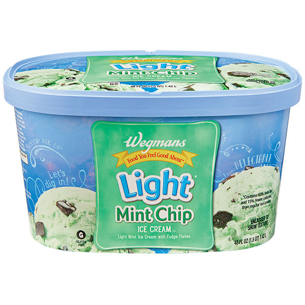 Wegmans Light Mint Chip Ice Cream 48 Fl Oz