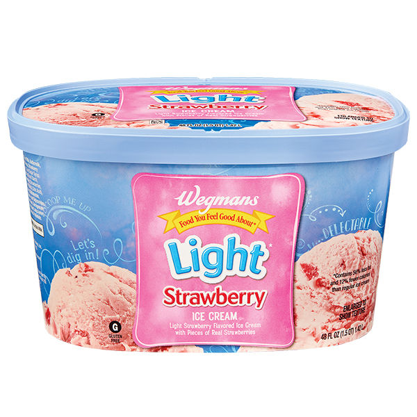 Wegmans Light Strawberry Ice Cream 48 Fl Oz