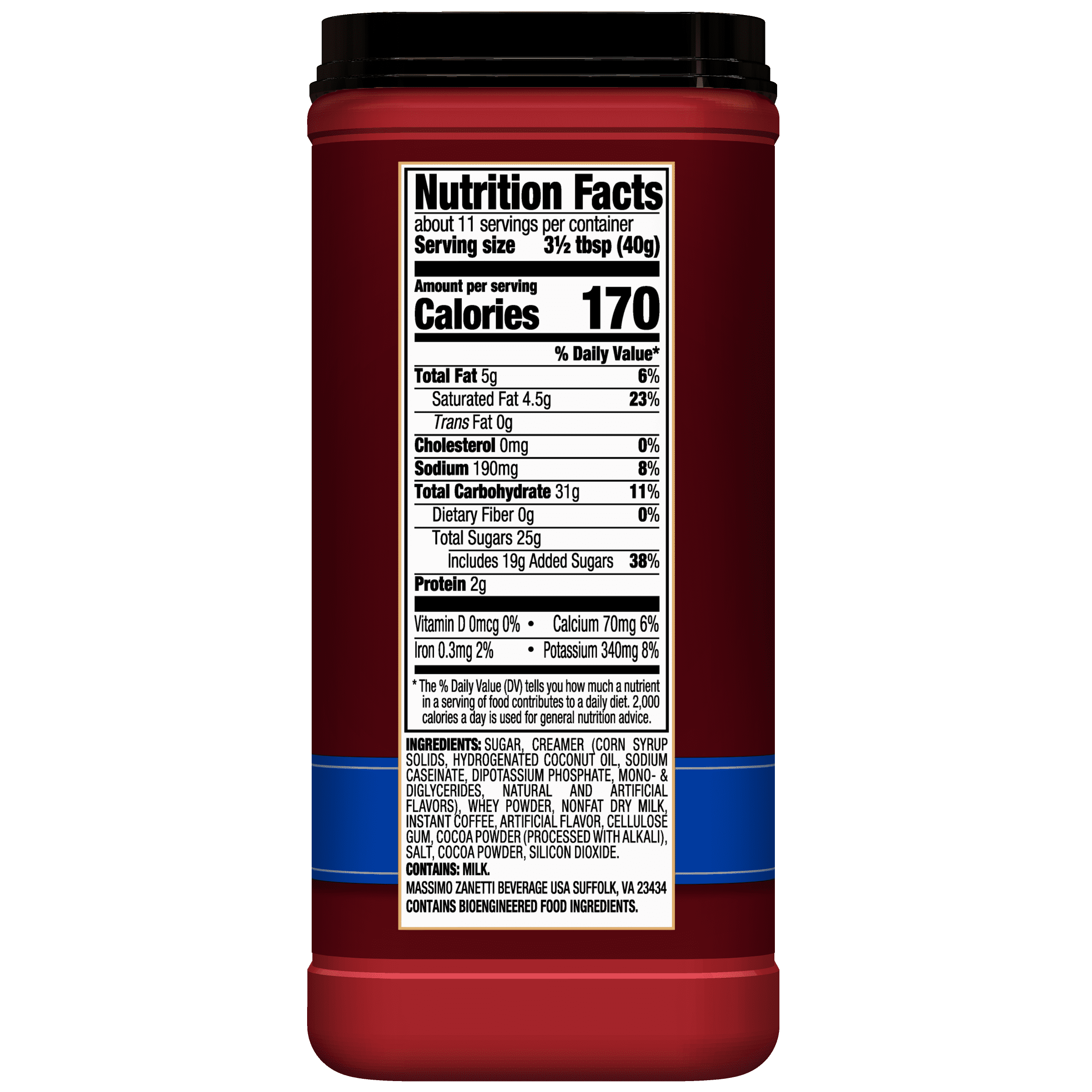 Hills Bros French Vanilla Naturally Caffeinated Medium Instant Cappuccino Mix 16 oz Canister